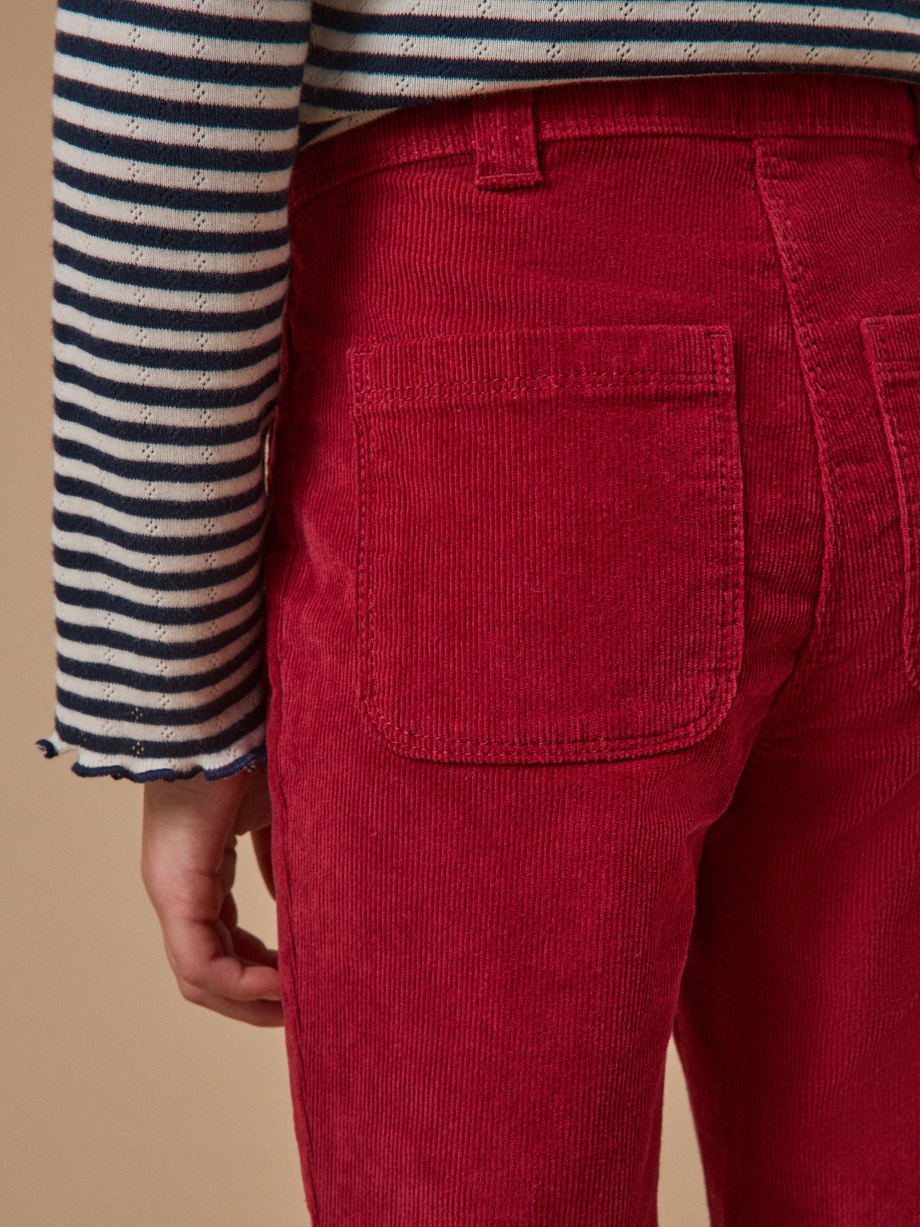 Girl's flared corduroy trousers