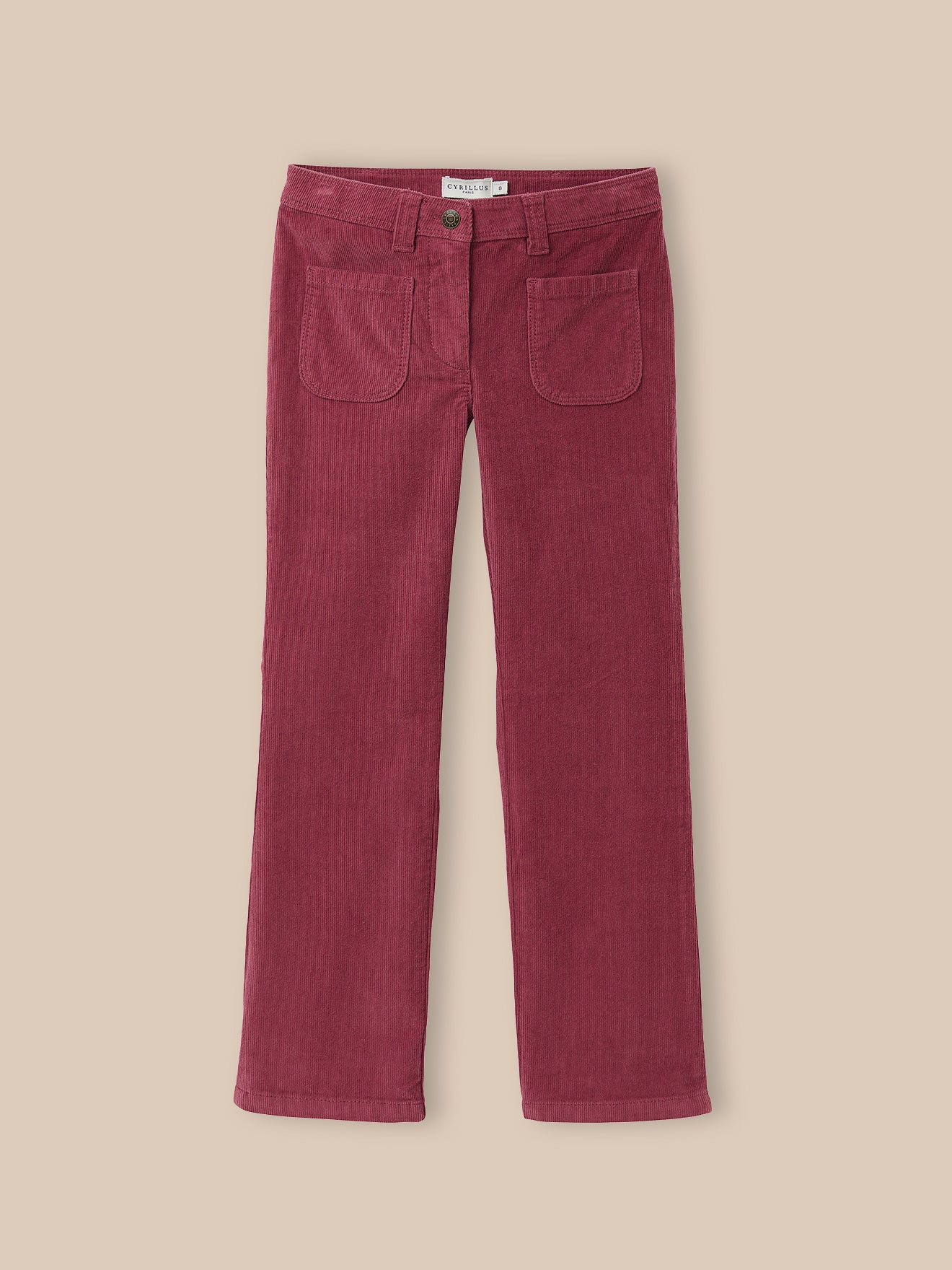 Girl's flared corduroy trousers