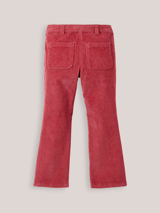 Girl's flared corduroy trousers