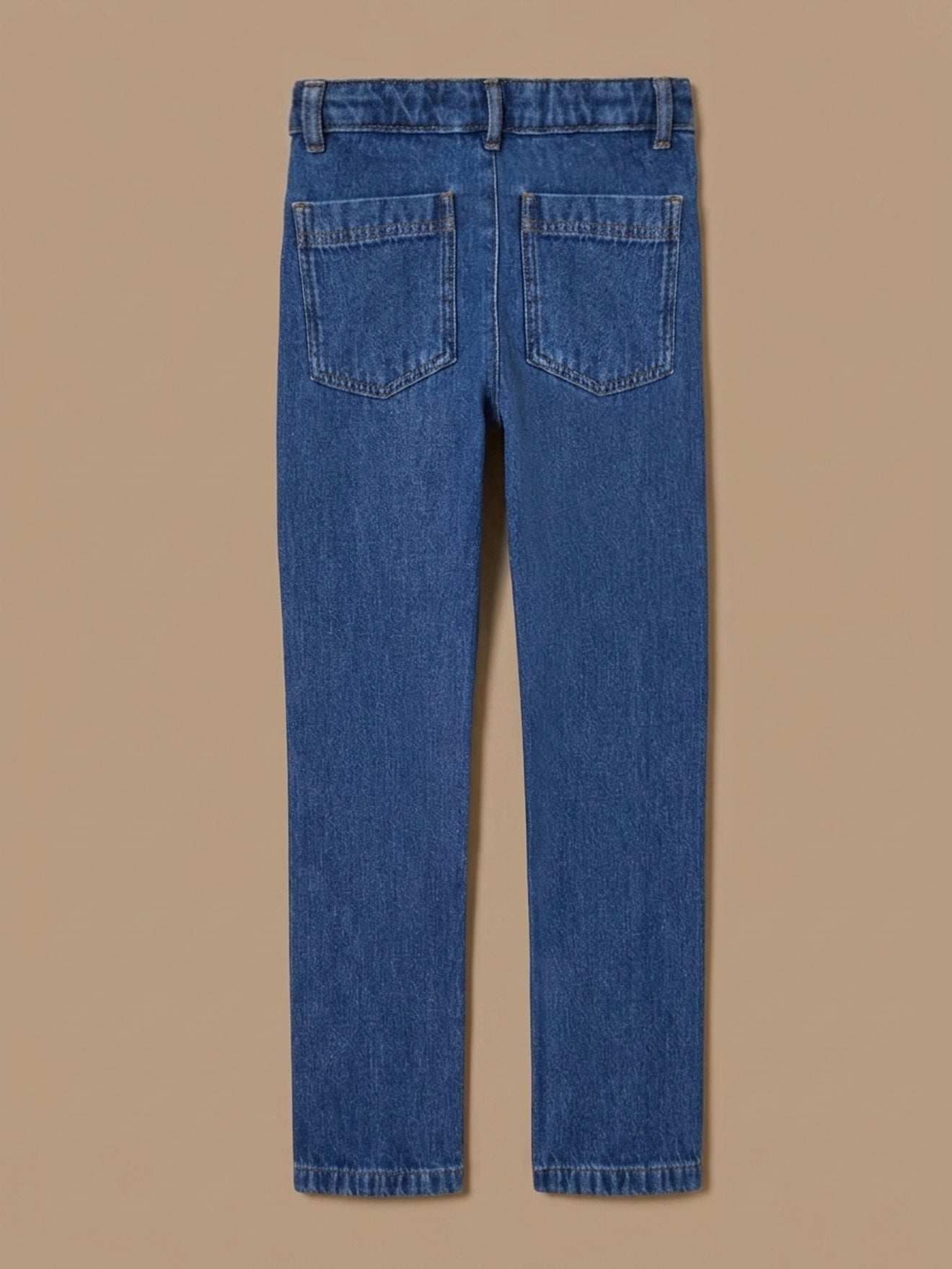 Girl's straight-leg denim trousers