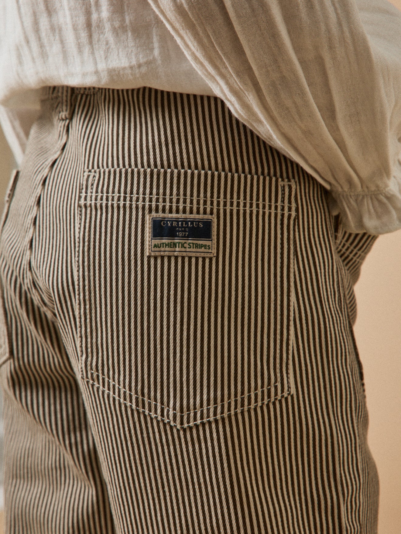 Pantalon droit rayé Fille