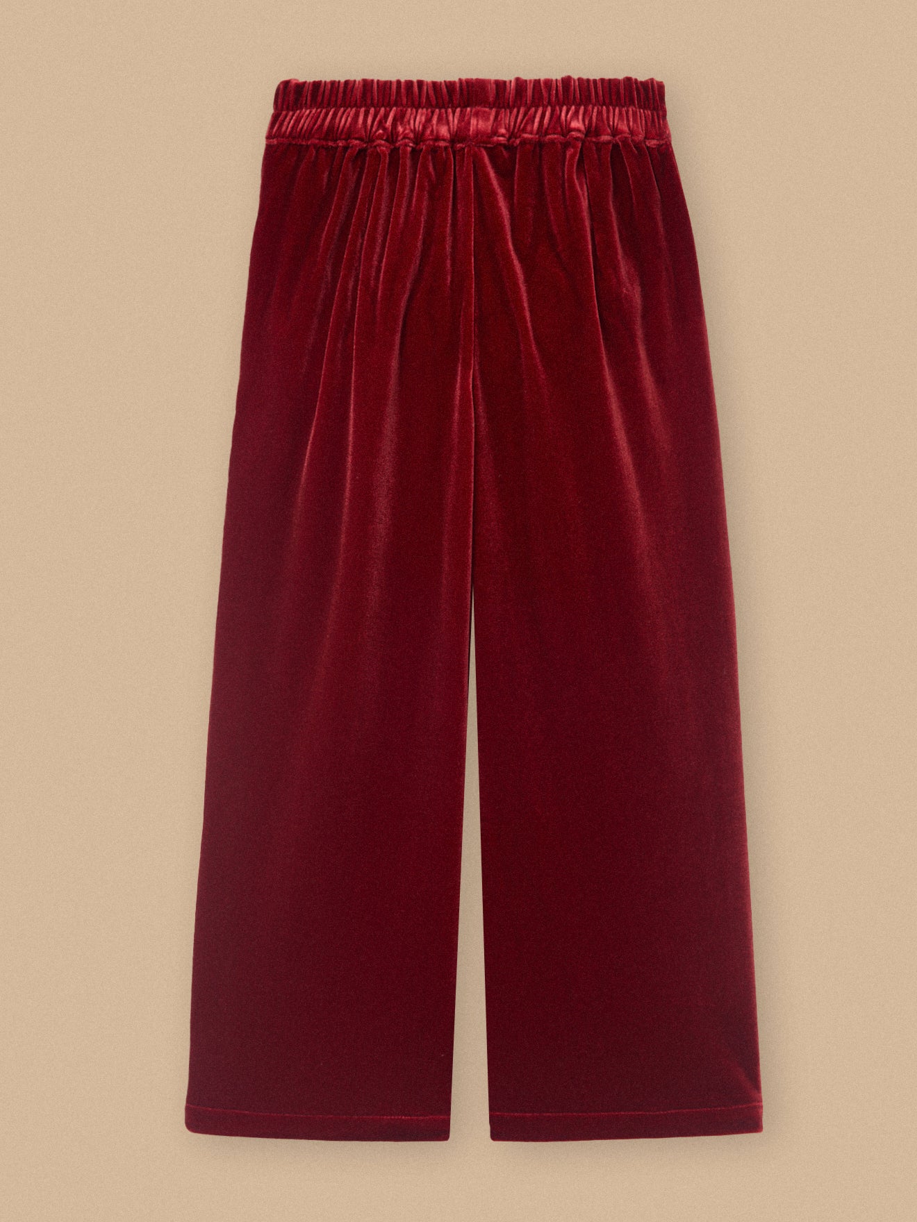 Girl's panne velvet trousers
