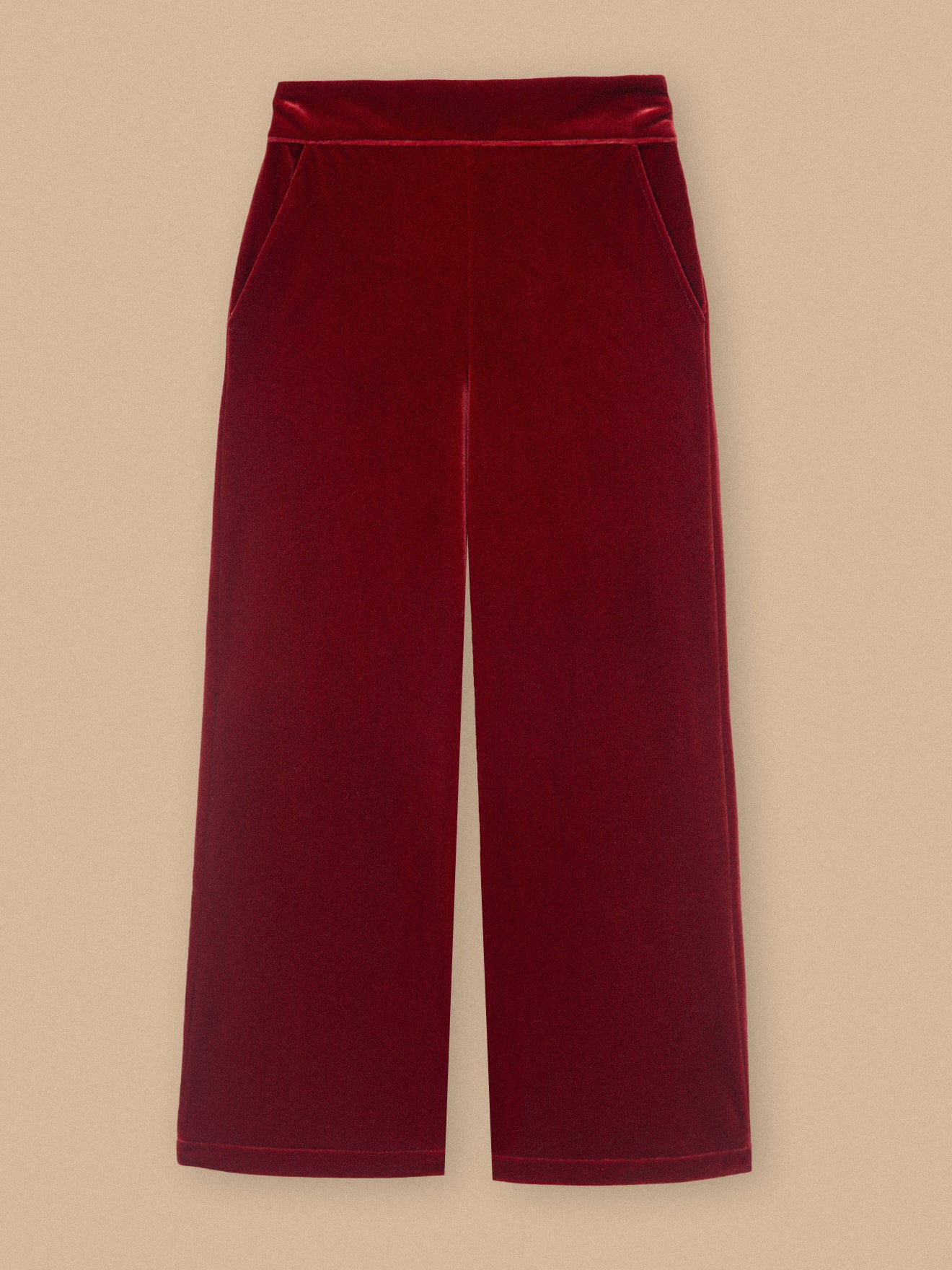 Girl's panne velvet trousers