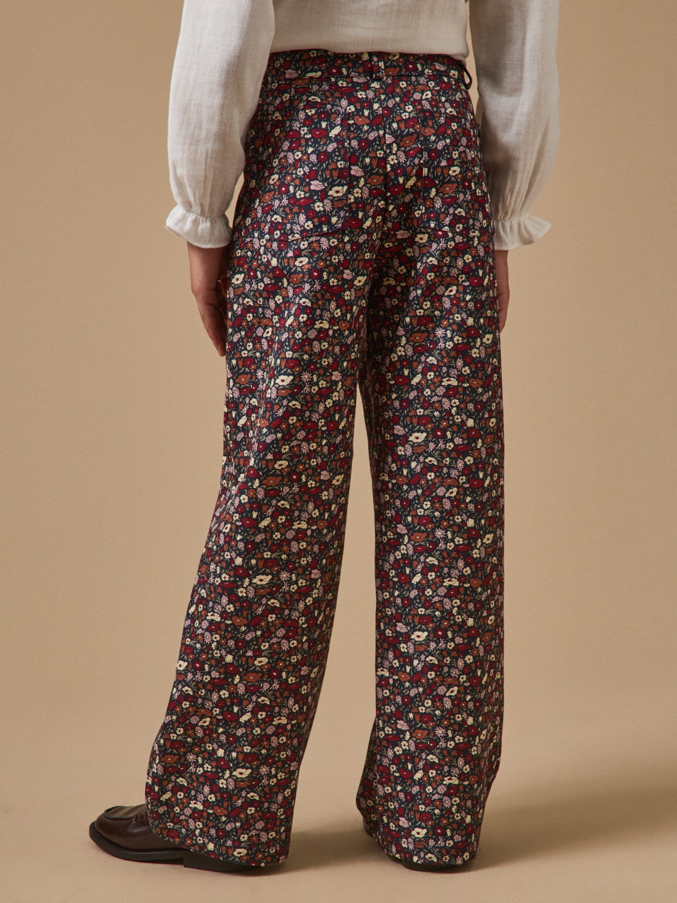 Girl's Petal&Daisy motif trousers - Made with Liberty Fabric