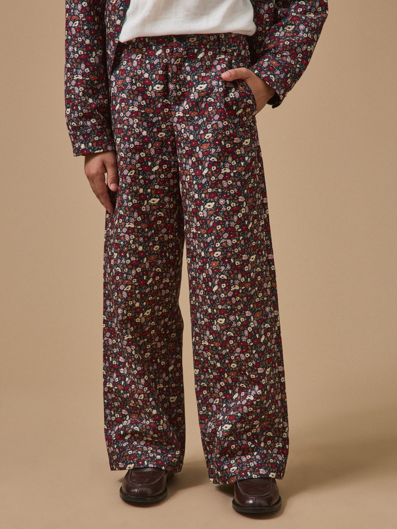 Girl's Petal&Daisy motif trousers - Made with Liberty Fabric