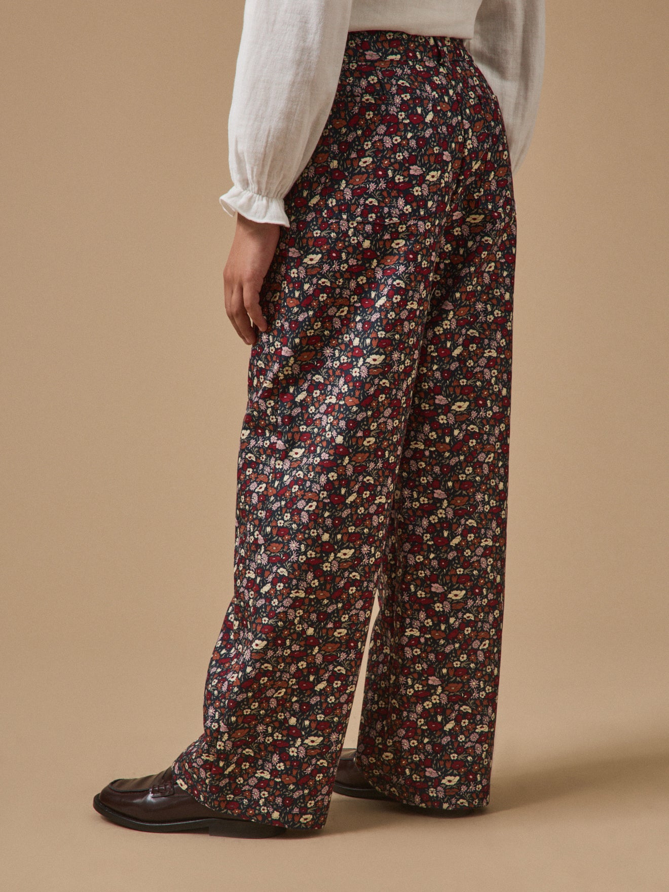 Girl's Petal&Daisy motif trousers - Made with Liberty Fabric