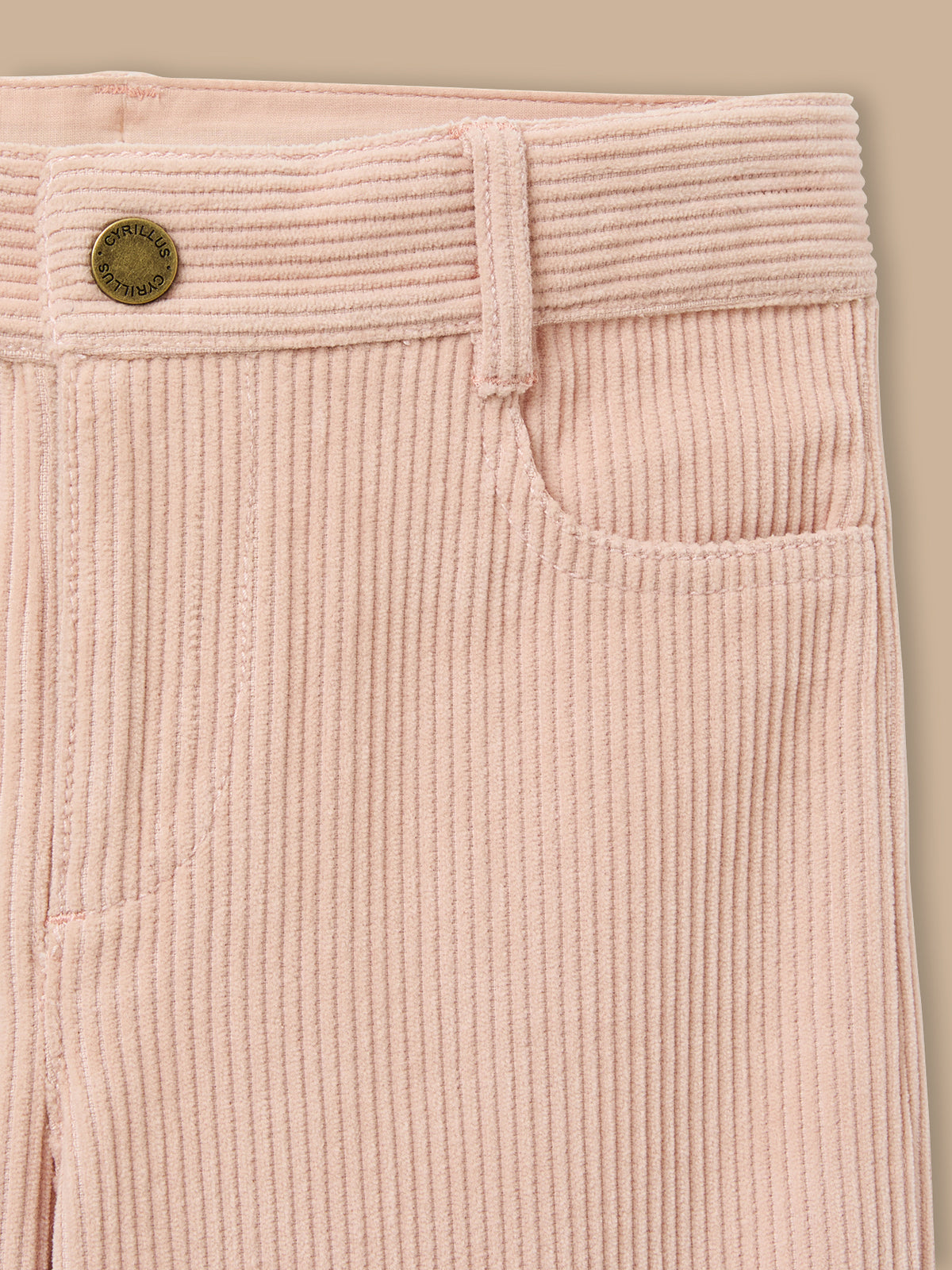 Girl's straight-leg corduroy trousers