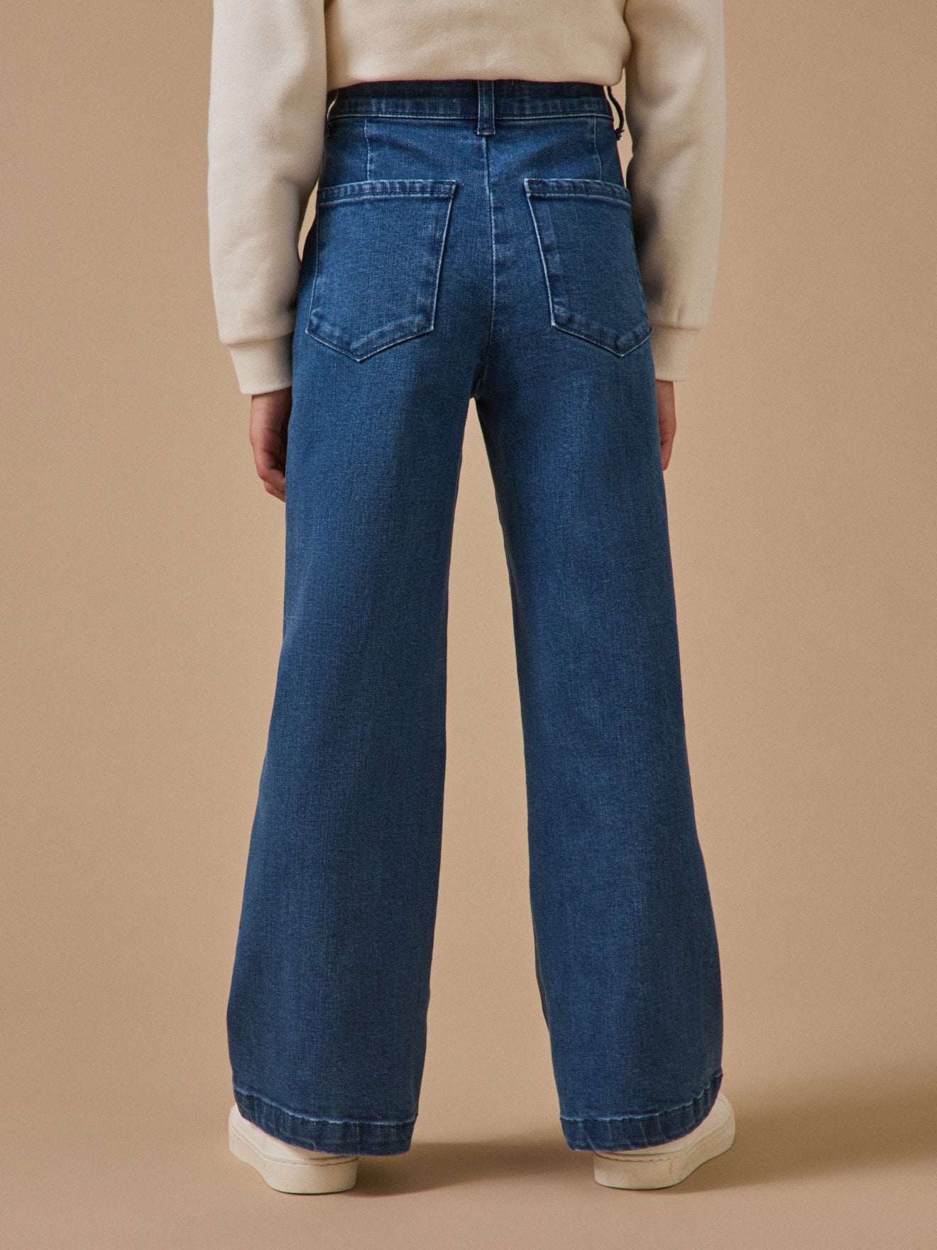 Pantalon large en denim Fille