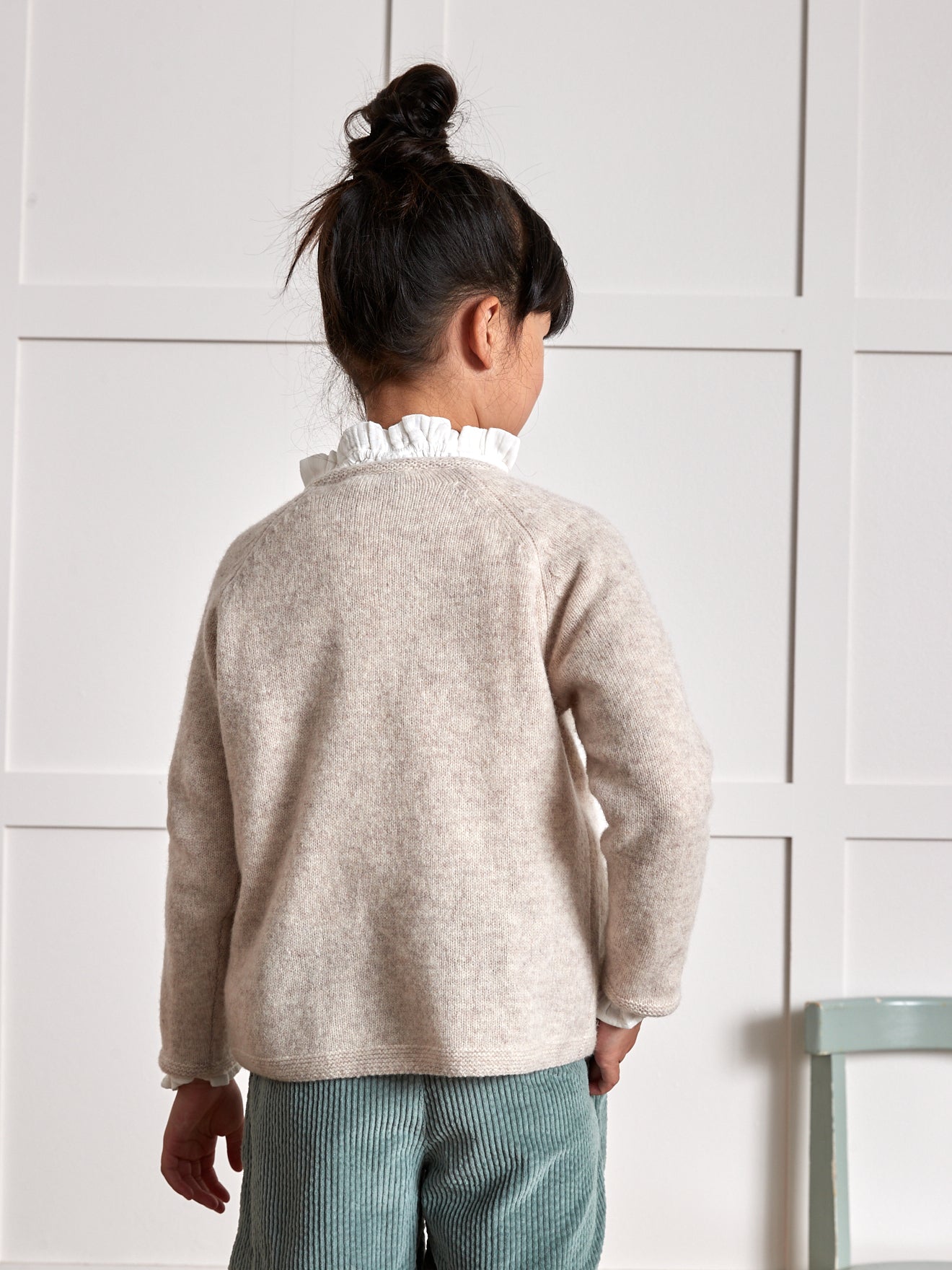 Girl's Merino wool cardigan