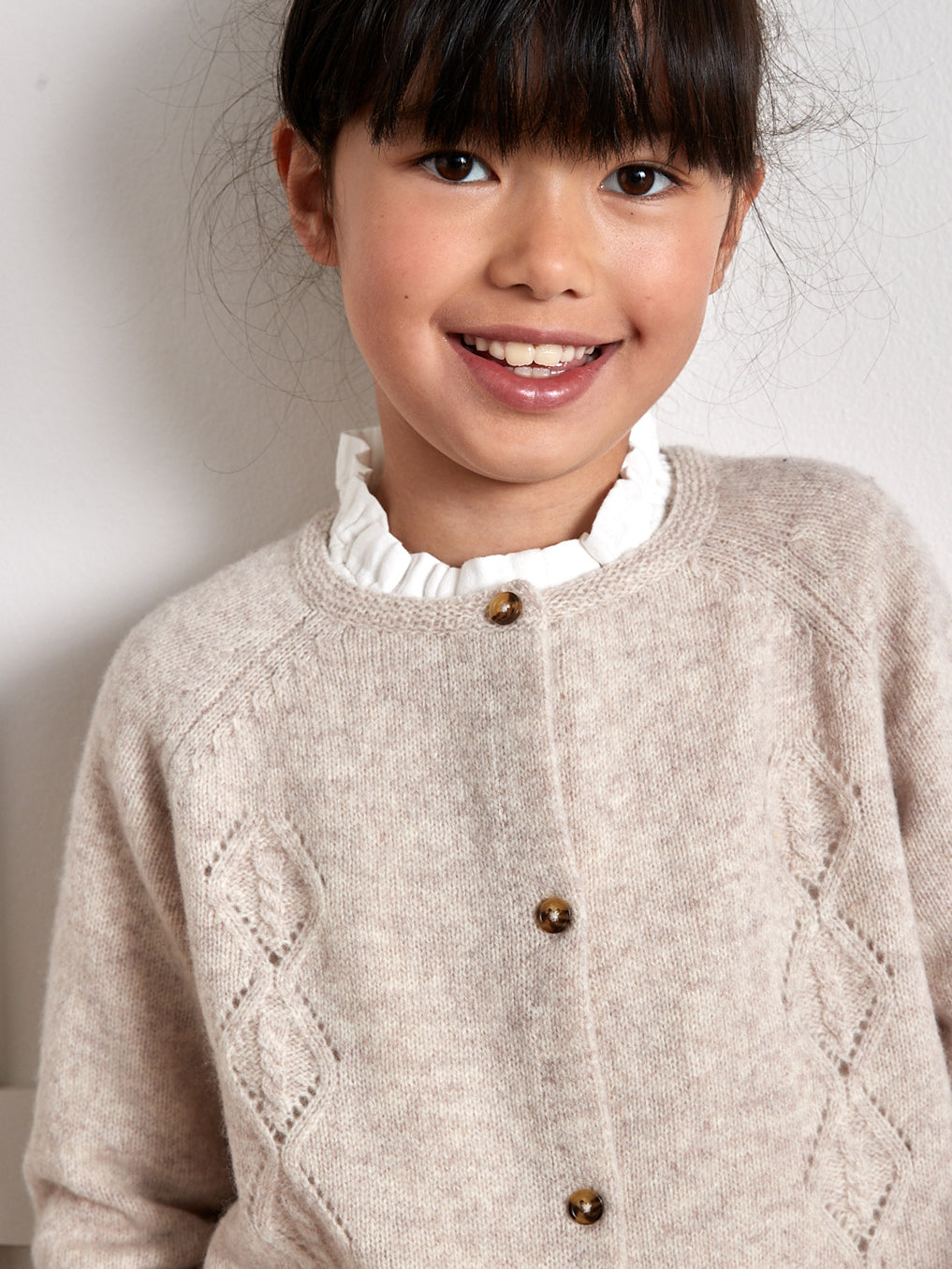 Girl's Merino wool cardigan