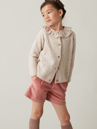 Girl's Merino wool cardigan