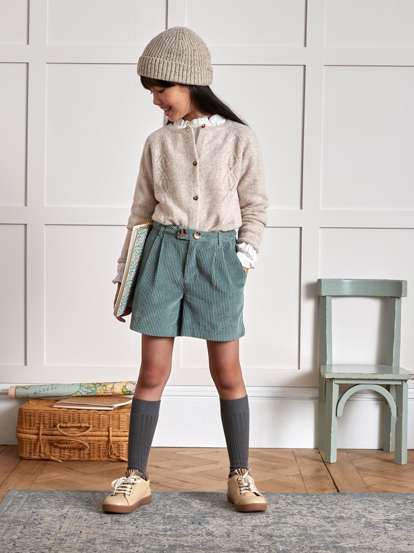 Girl's Merino wool cardigan