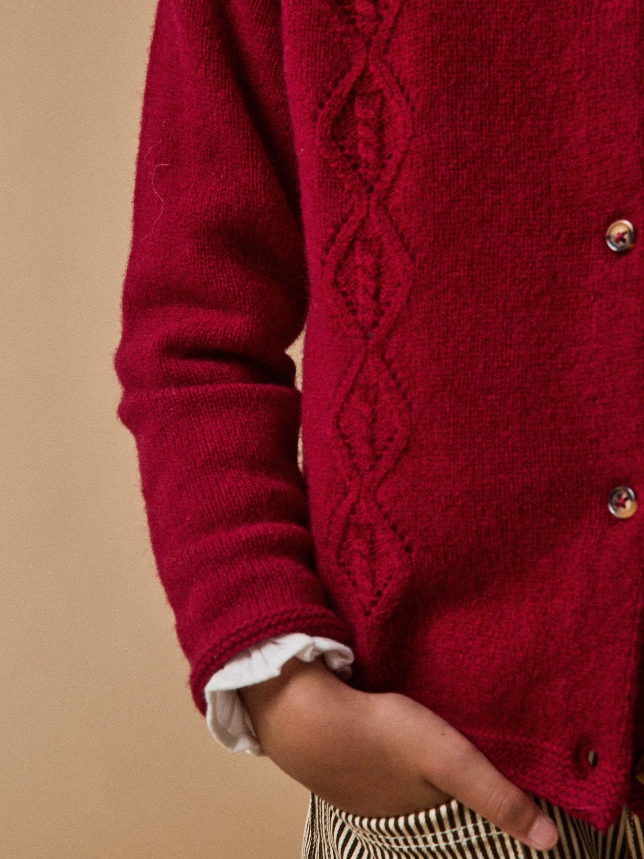 Girl's Merino wool cardigan