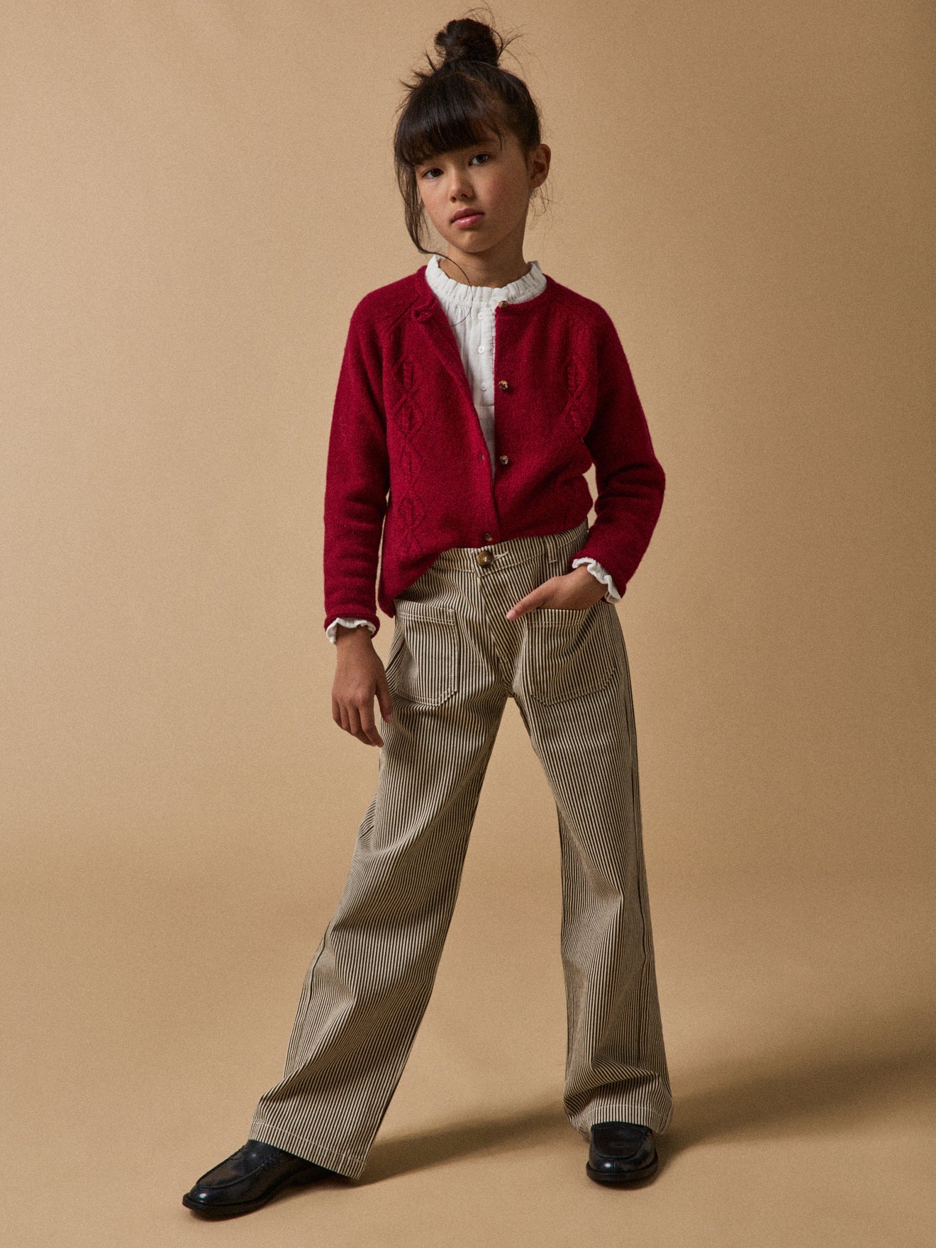 Girl's Merino wool cardigan