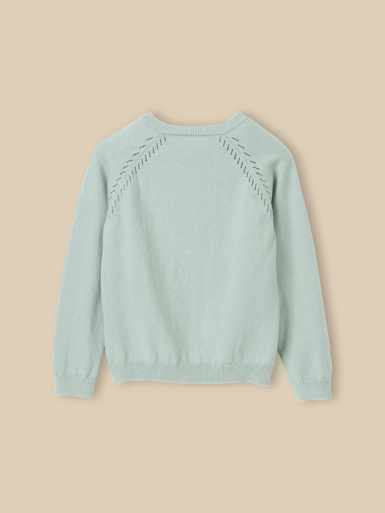 Girl's cotton and wool cardigan