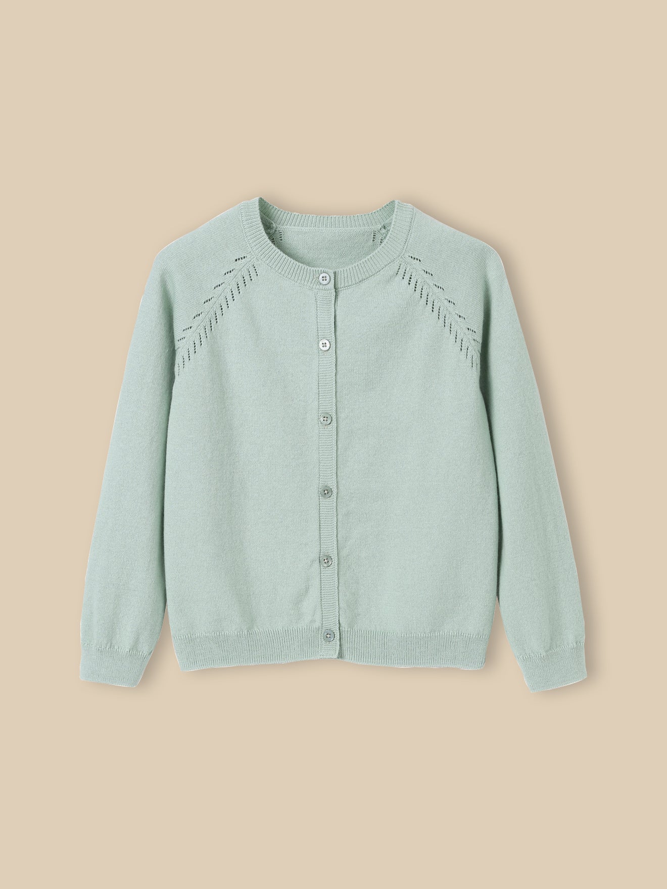 Girl's cotton and wool cardigan