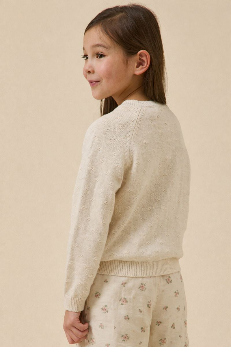 Cardigan Fille point fantaisie