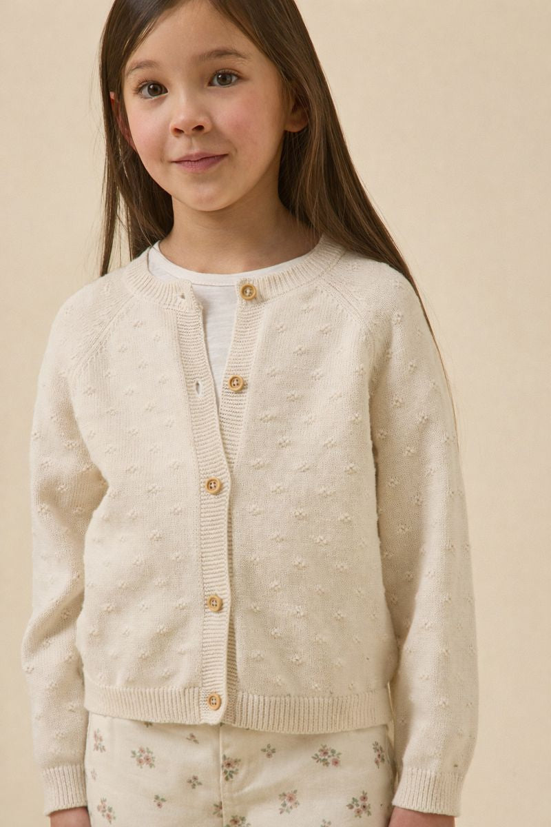 Cardigan Fille point fantaisie