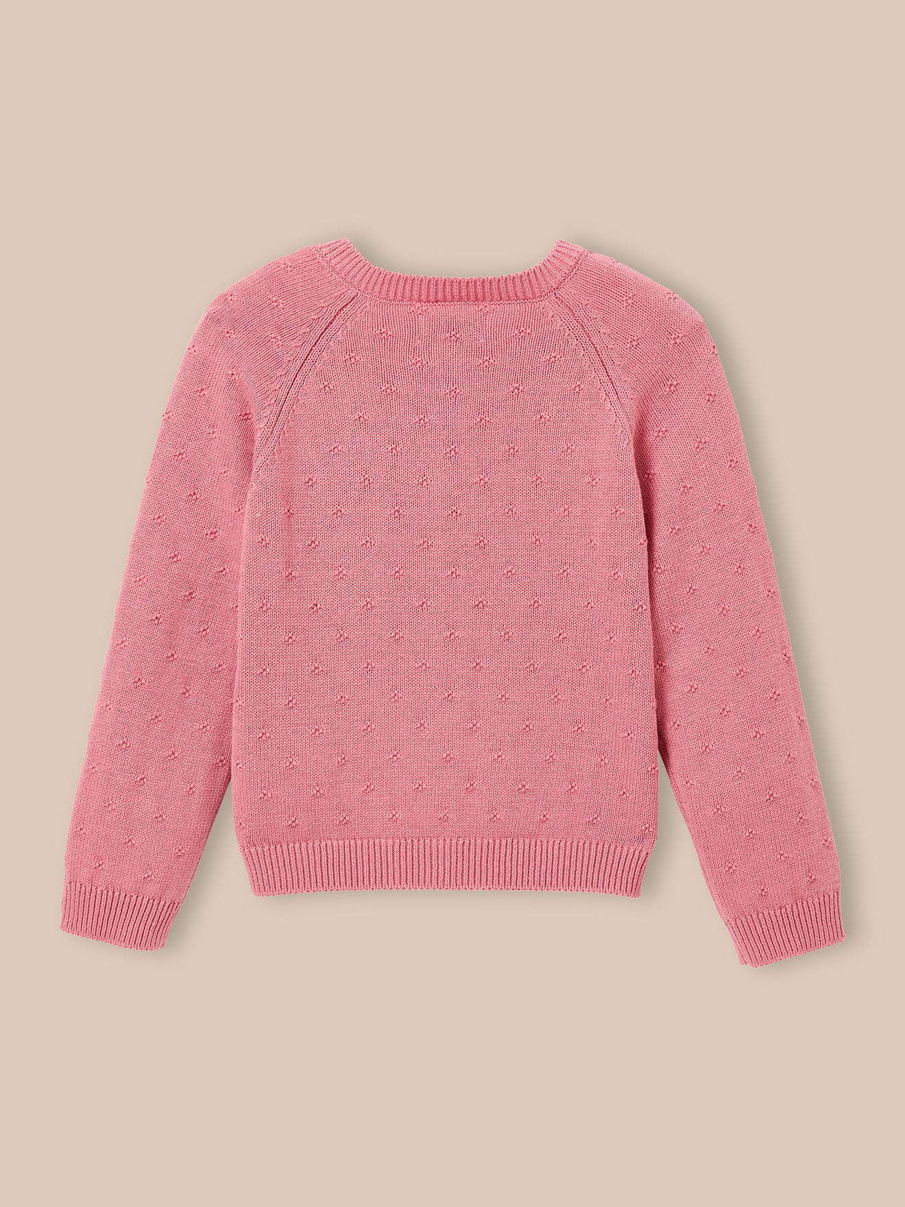 Girl's patterned knit cardigan