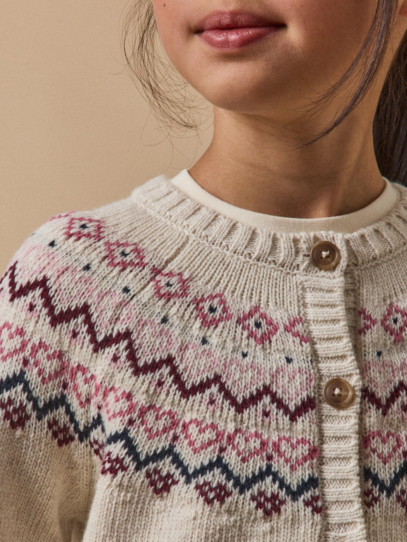 Cardigan jacquard Fille