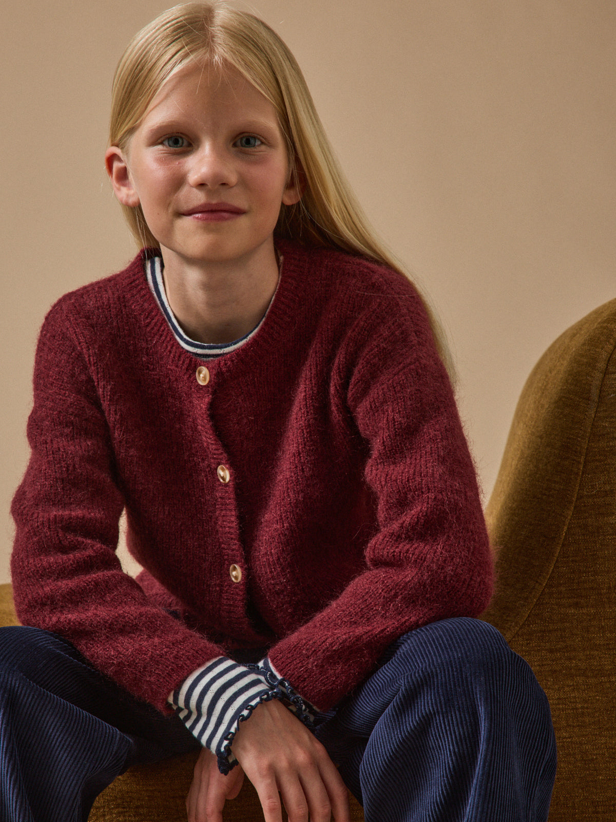 Girl's cardigan with mohair and  - The Junior Collection