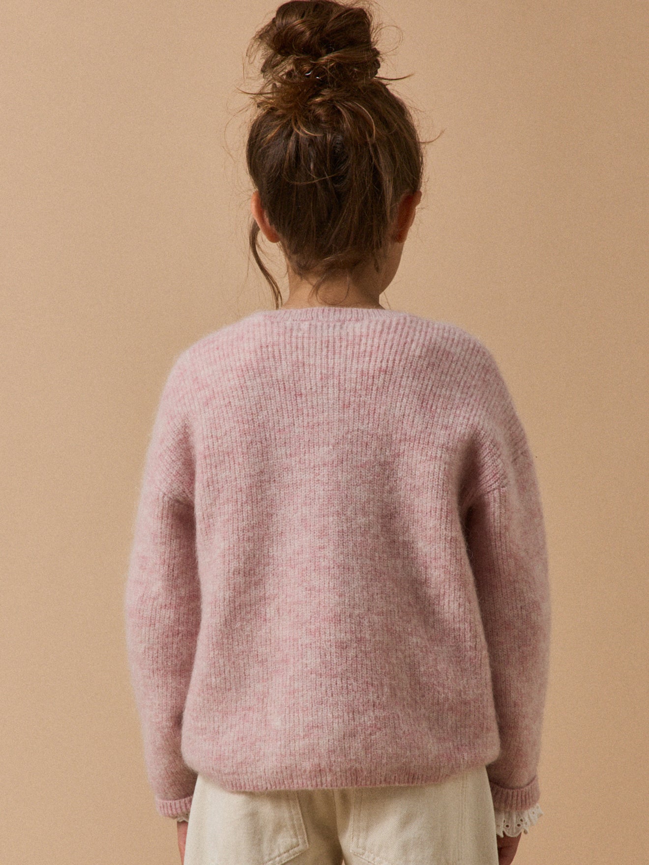 Girl's cardigan with mohair and wool