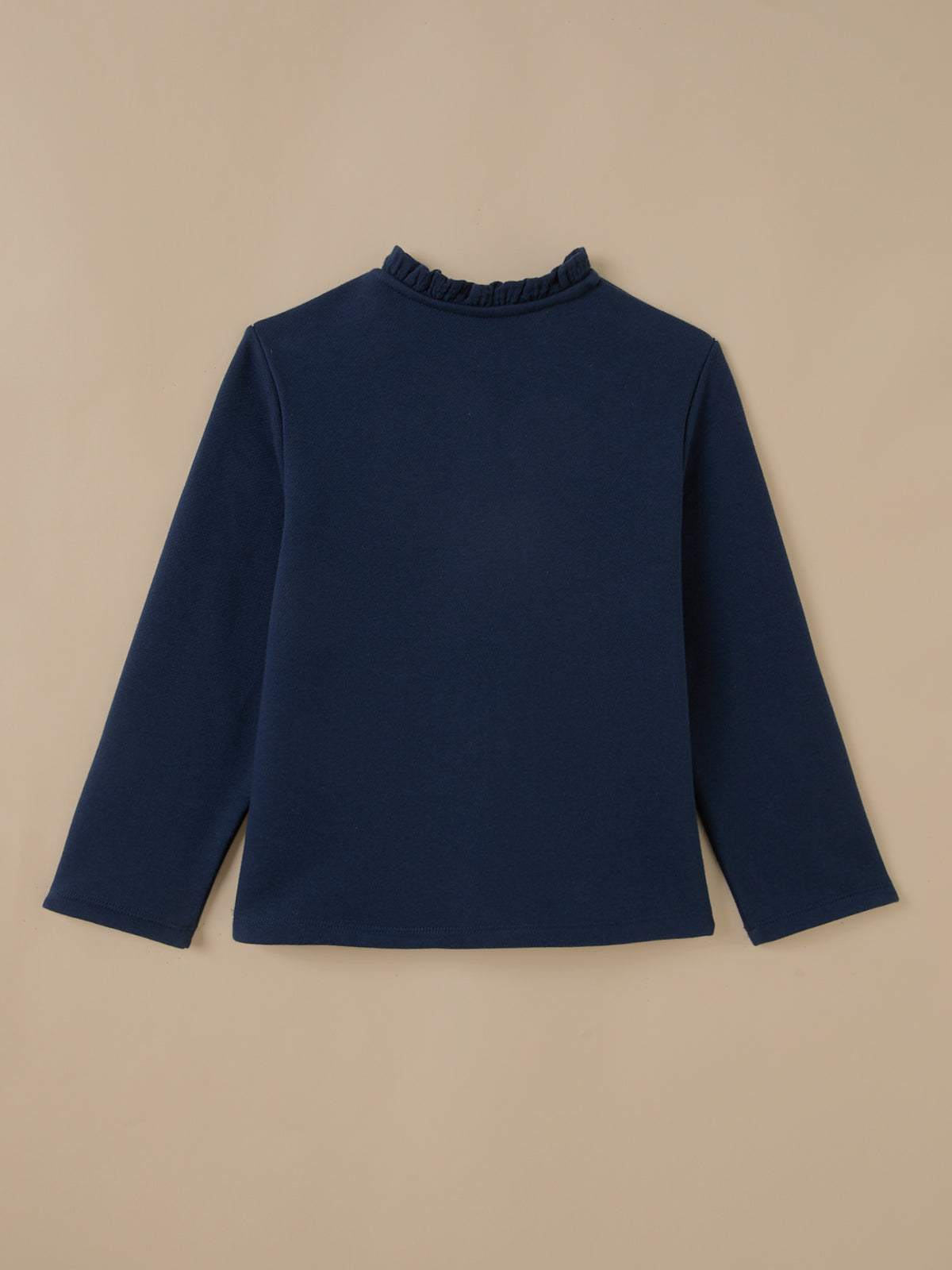 Girl's organic cotton fleece cardigan