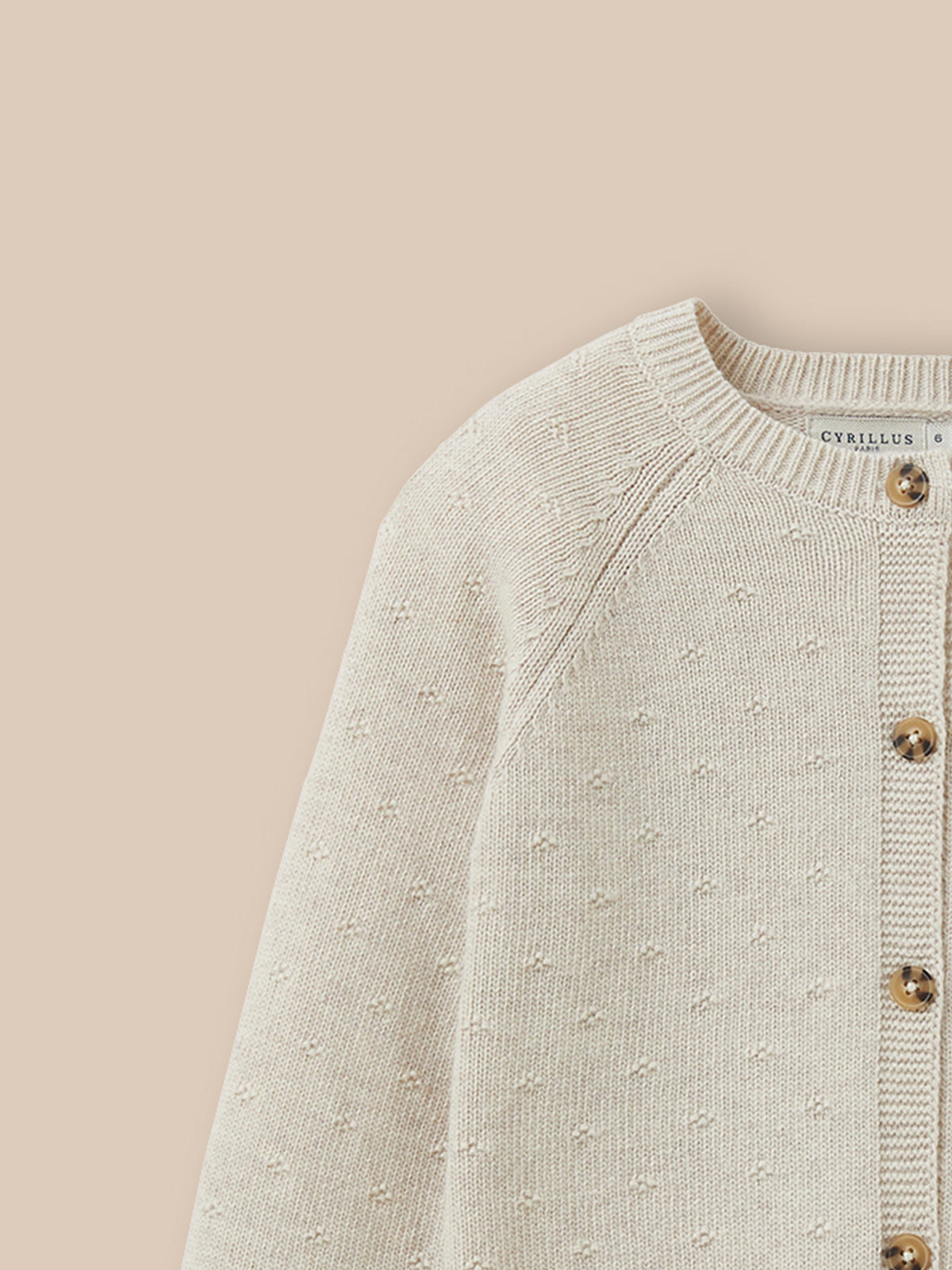Girl's patterned knit cardigan