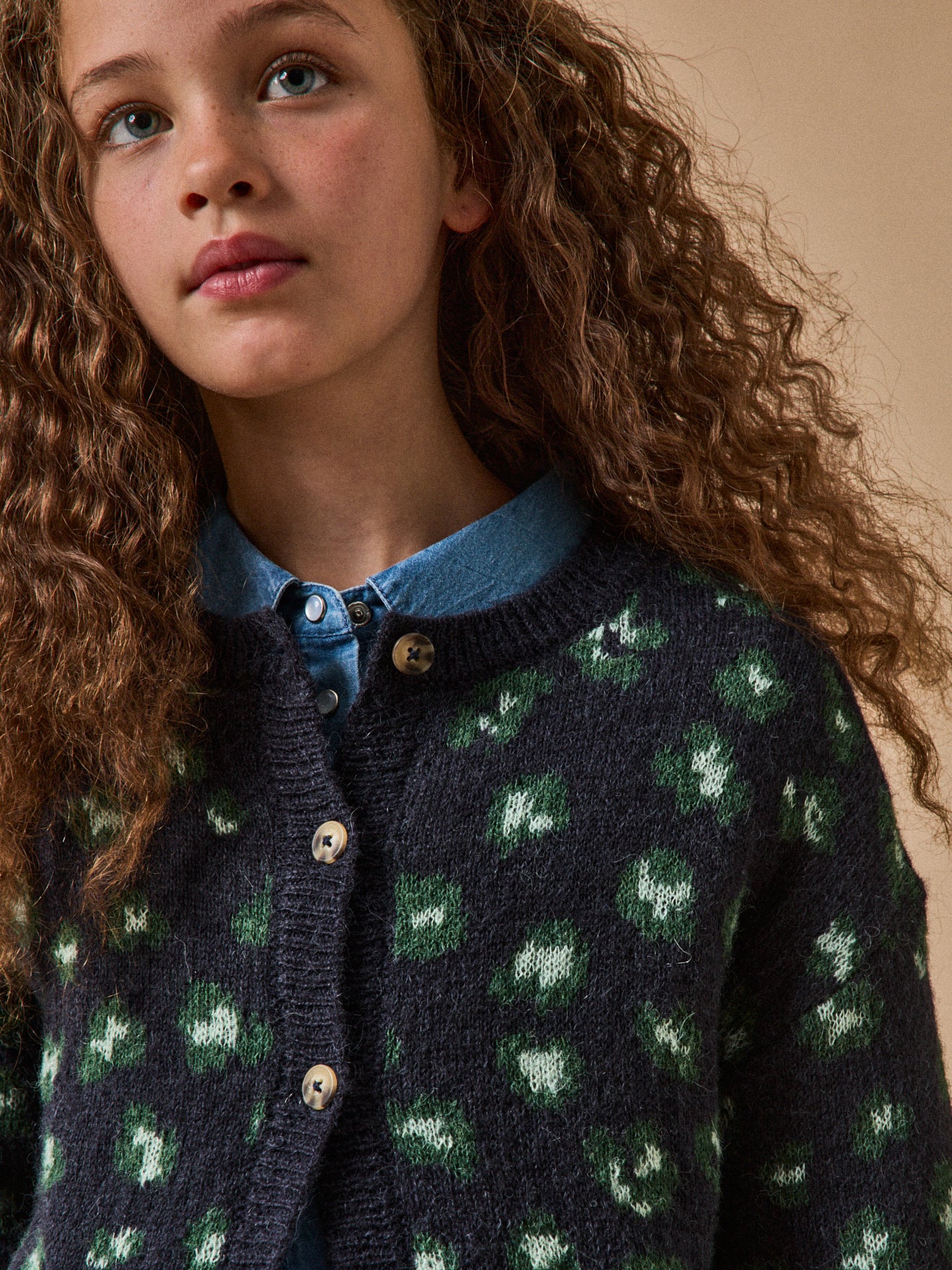 Cardigan motif léopard Fille