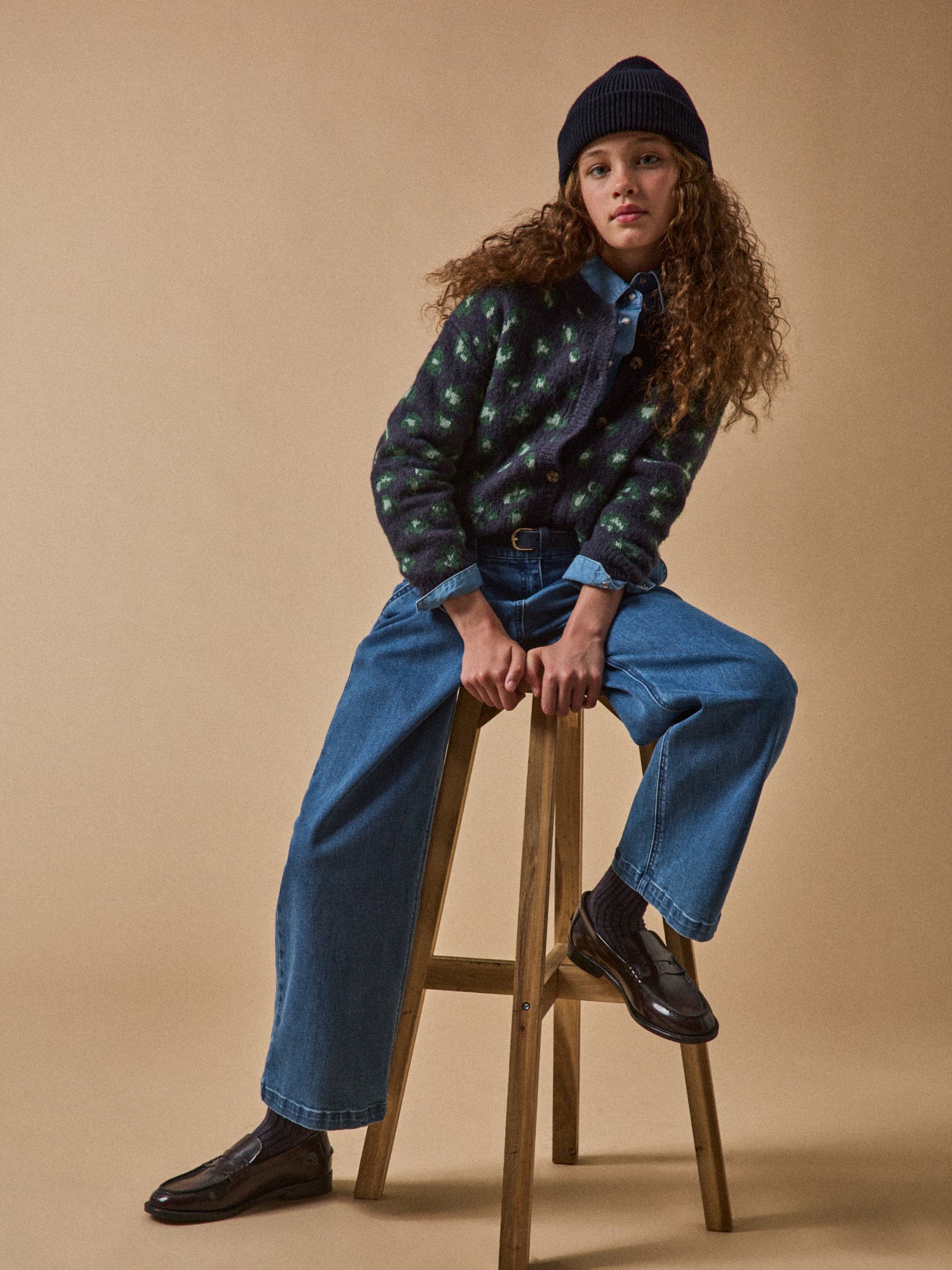 Cardigan motif léopard Fille