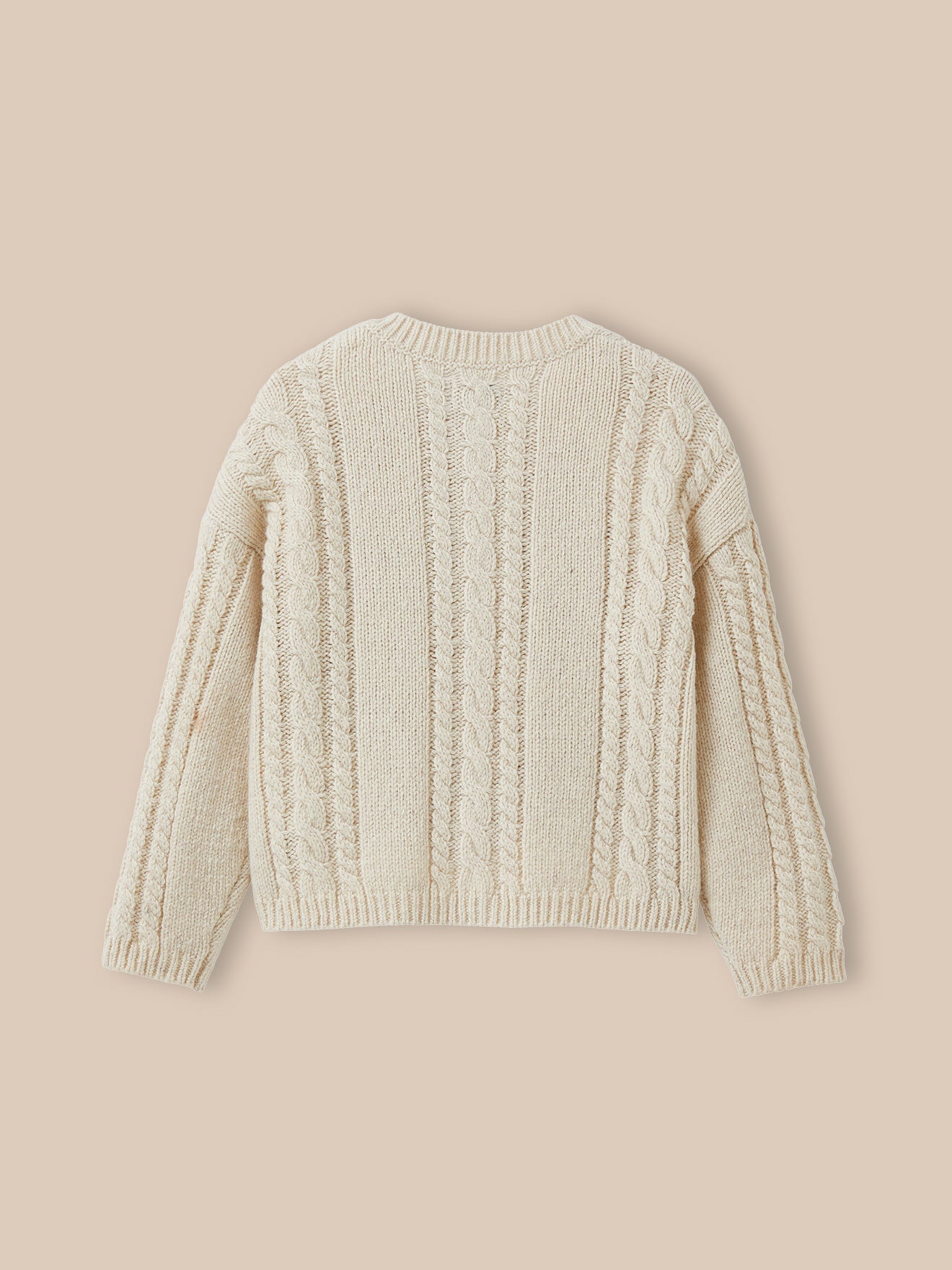 Girl's cable-knit RWS* wool cardigan