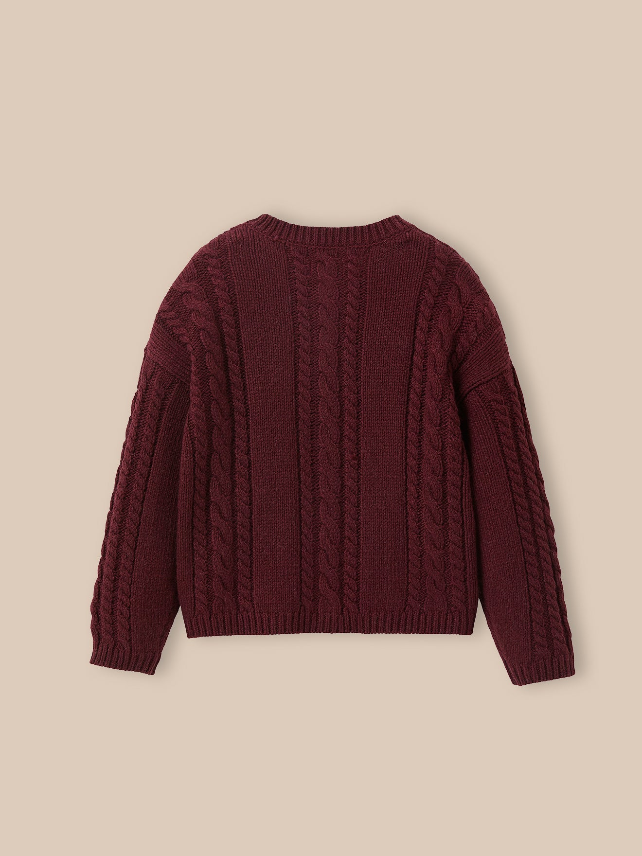 Girl's cable-knit RWS* wool cardigan