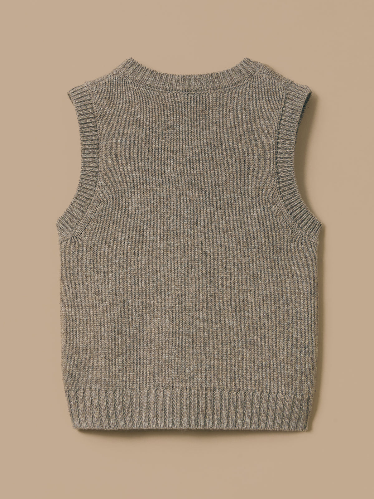 Girl's sleeveless jacquard cardigan