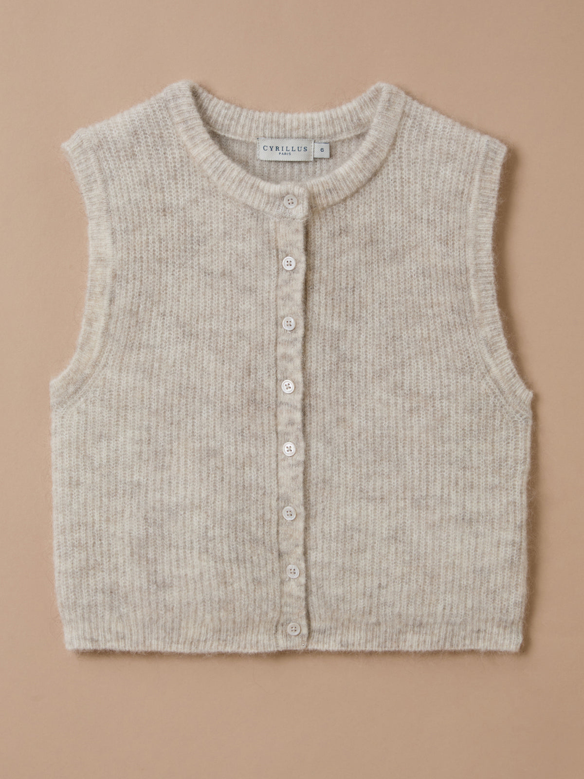 Girl's soft sleeveless cardigan