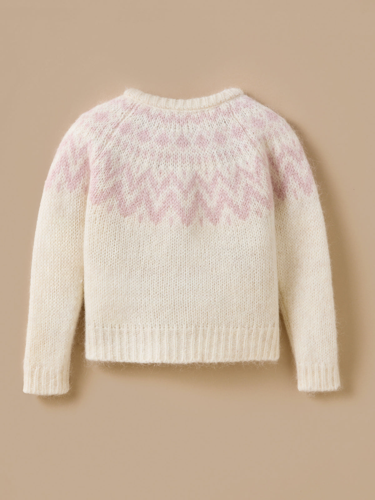 Cardigan jacquard avec laine Fille