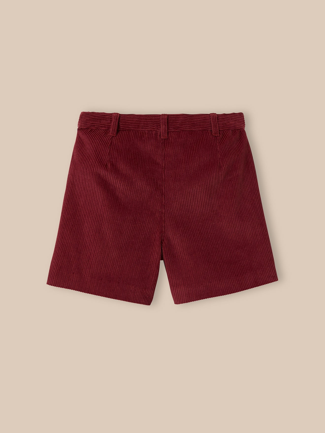 Girl's high-waist corduroy shorts