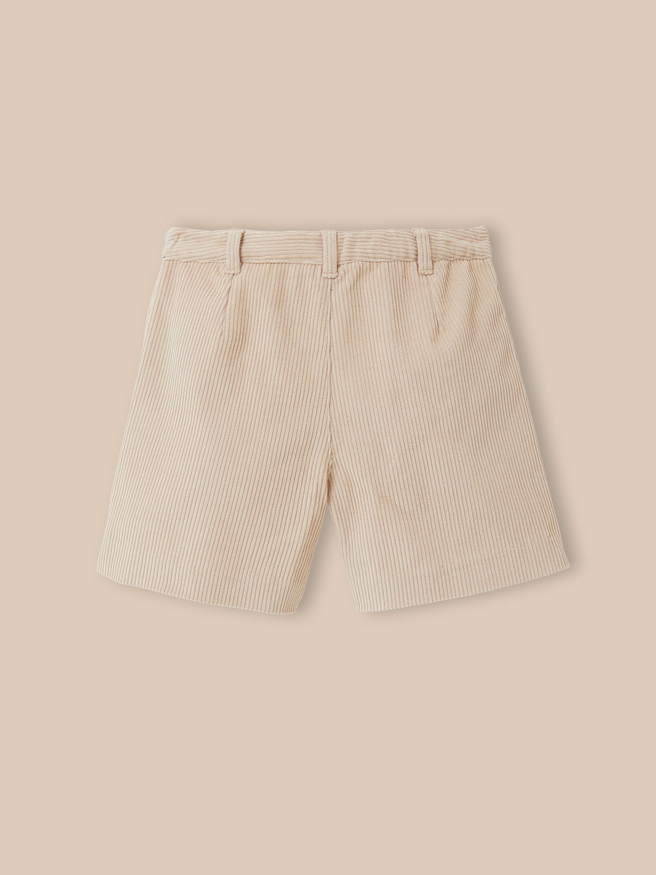 Girl's high-waist corduroy shorts