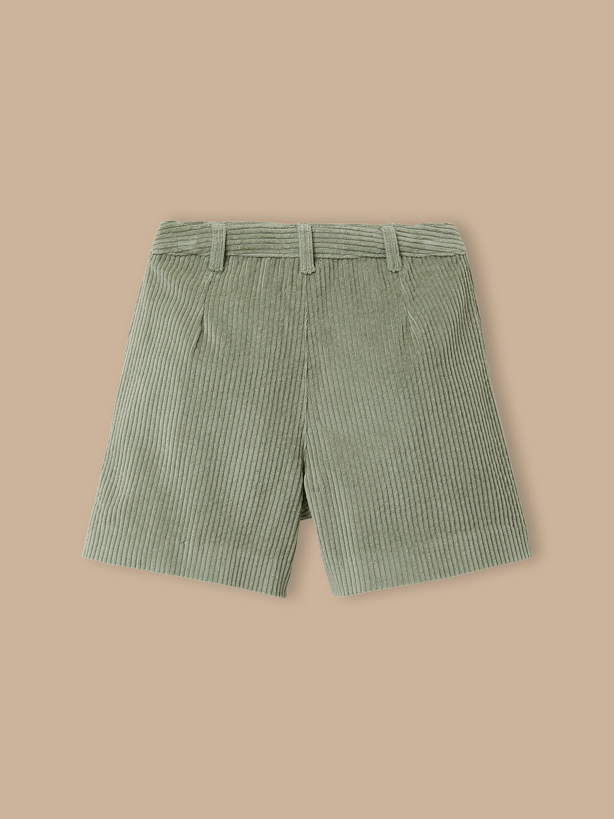 Girl's high-waist crinkled corduroy shorts