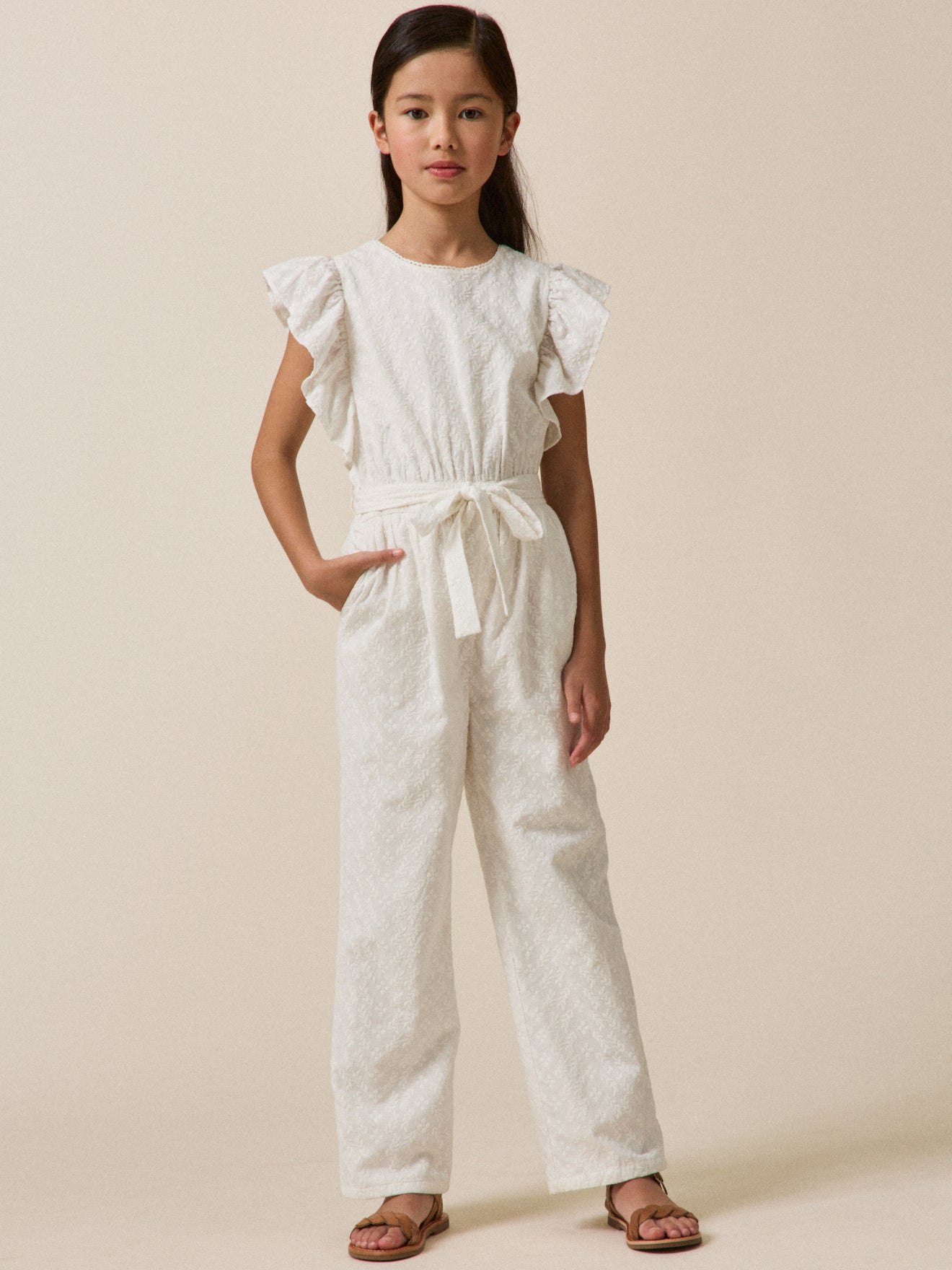 Girl's Suzanne jumpsuit - Feather Bridal Party