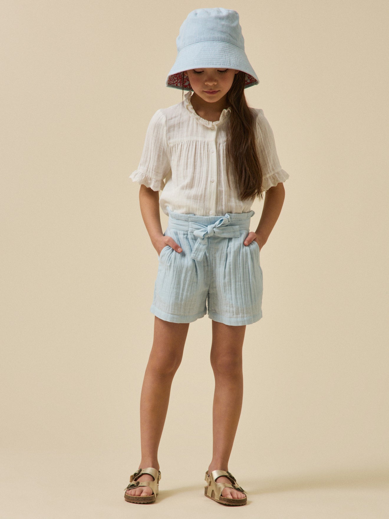 Short Fille en gaze de coton - Collection Junior