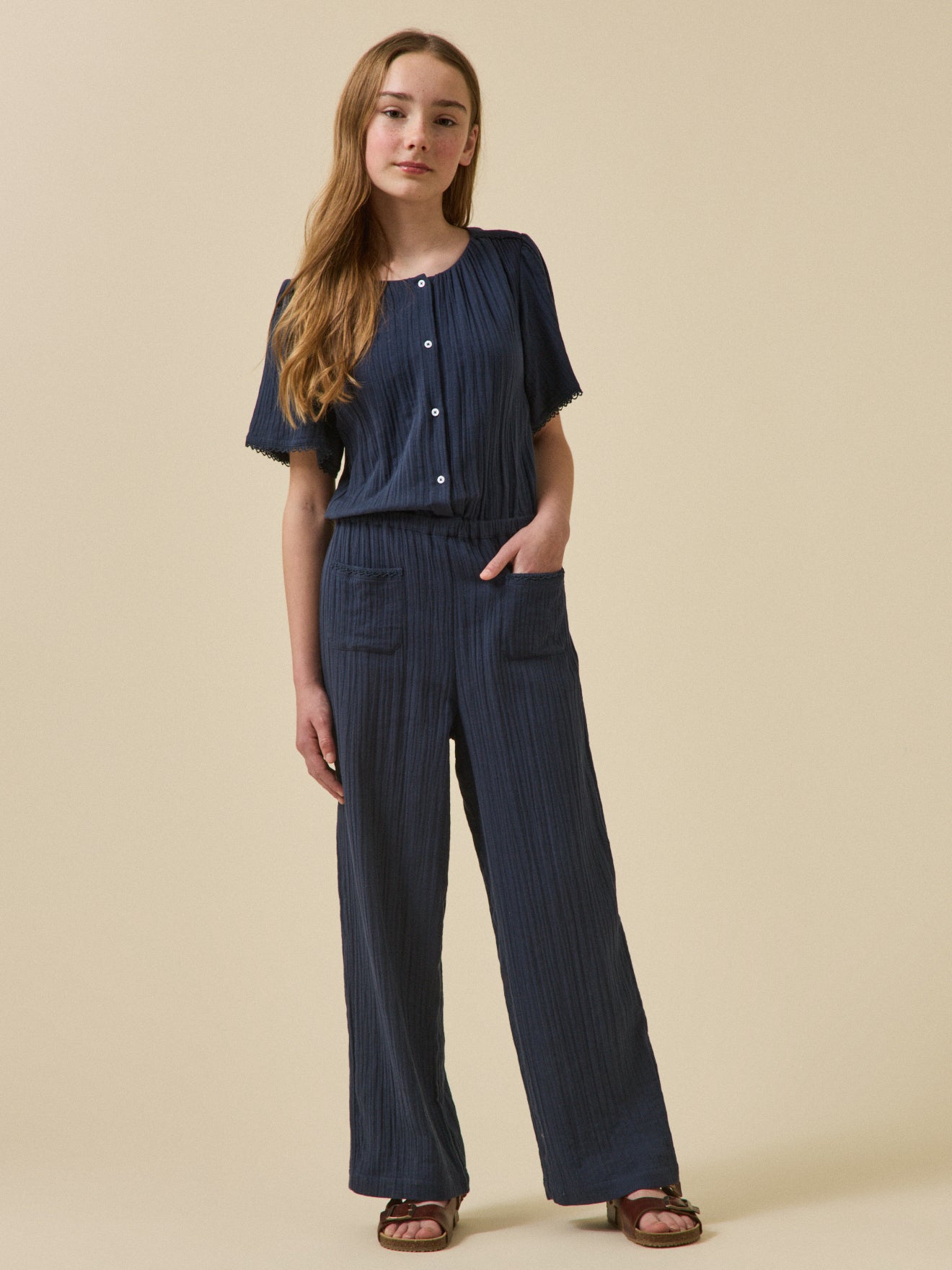 Cotton gauze jumpsuit - The Junior Collection