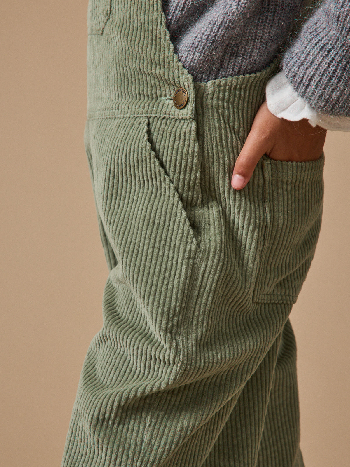 Girl's corduroy overalls