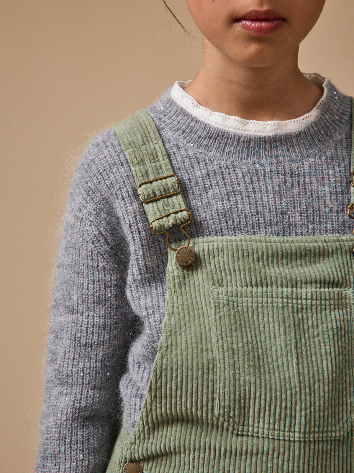 Girl's corduroy overalls