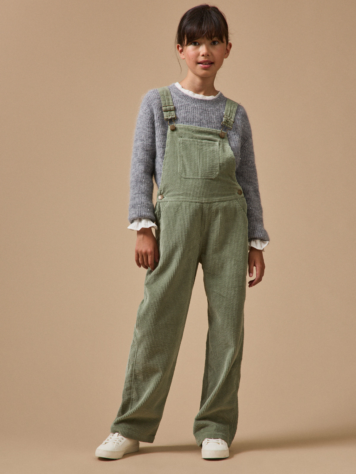 Girl's corduroy overalls