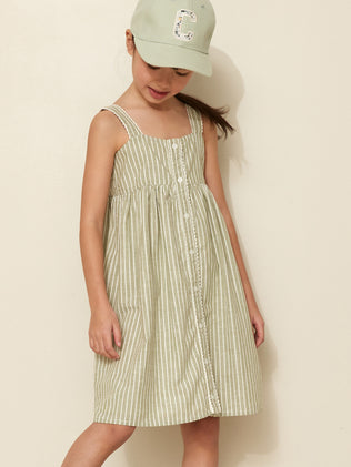 Girl's cotton and linen dress