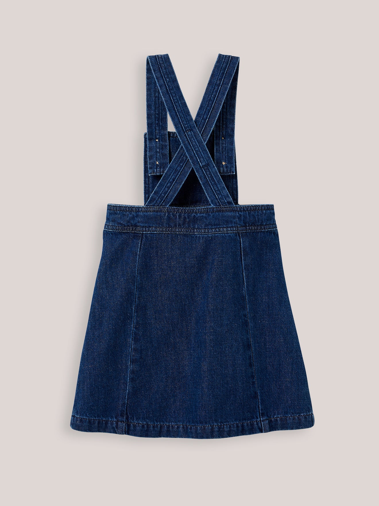 Girl's denim apron dress