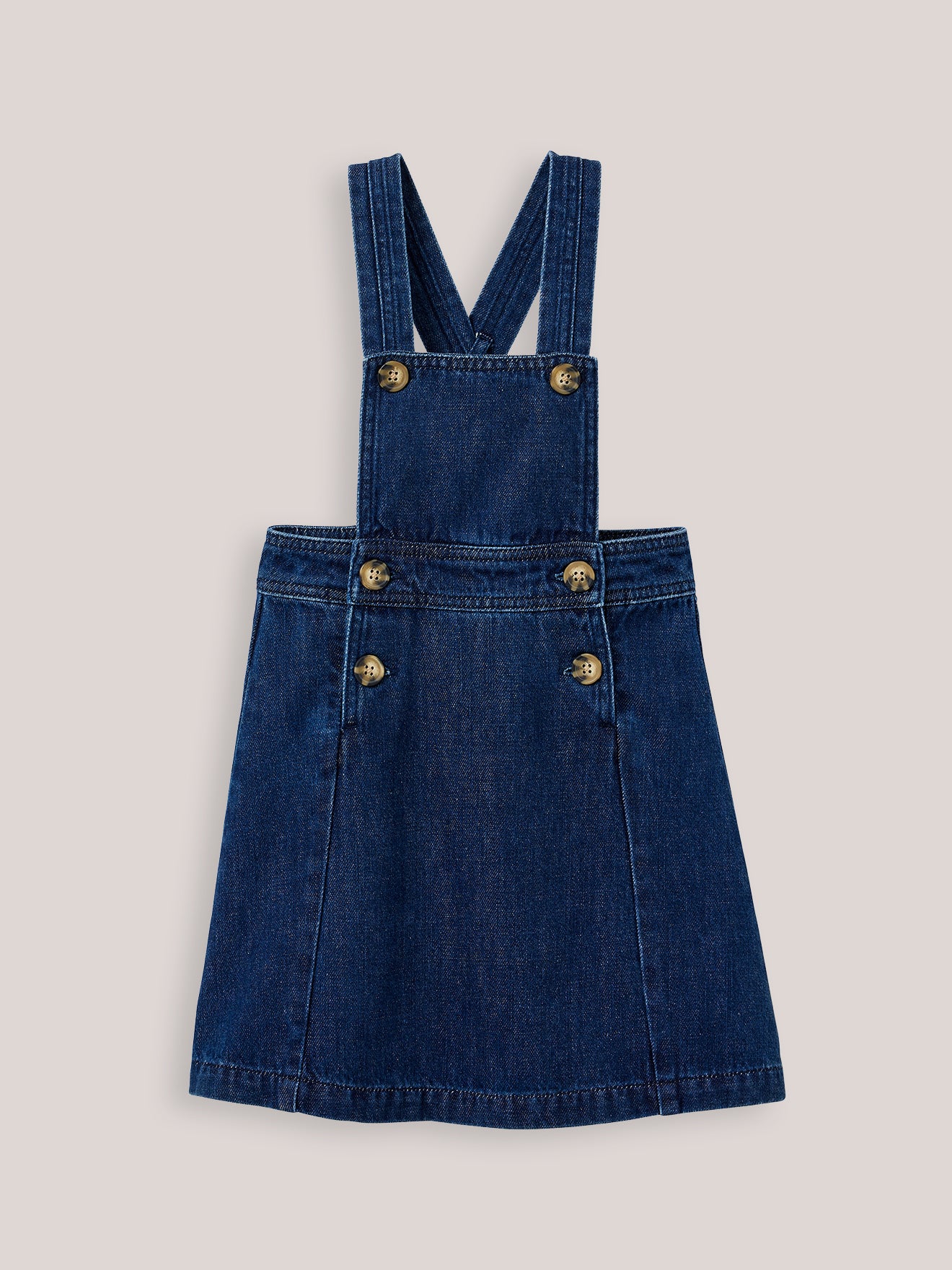 Girl's denim apron dress