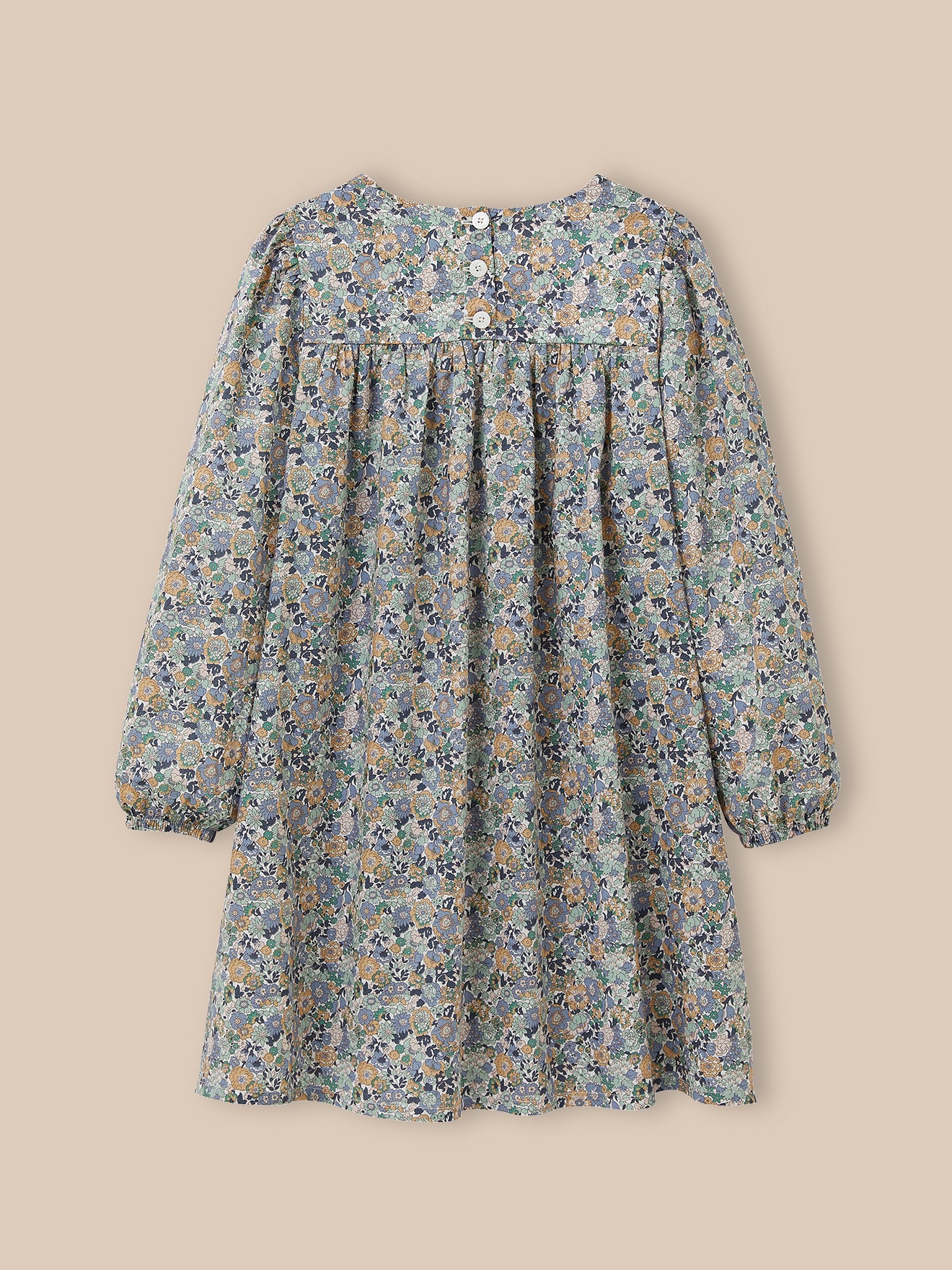 Girl's Annie & May motif dress made with Liberty fabric