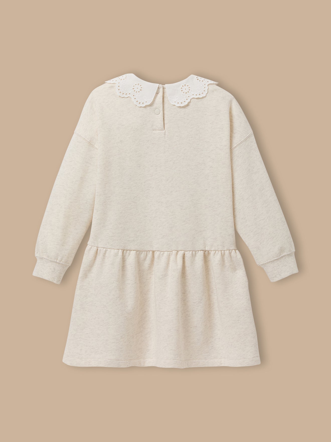 Organic cotton dress with large collar