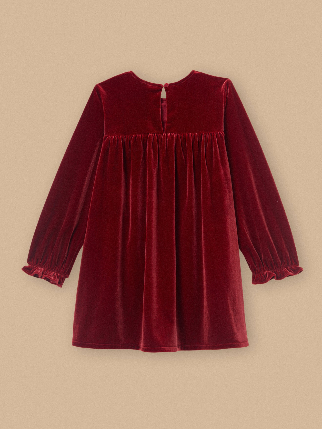 Girl's panne velvet dress